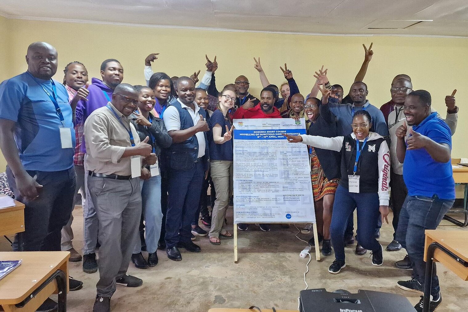 Modelling of infectious disease dynamics training session in 2024 in Malawi